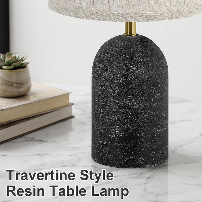 Table Lamps Set of 2, Resin Bedside Lamps for Living Room Bedroom
