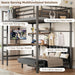 Twin Loft Bed IndustrialFrame WithDeskAndStorage Mattress