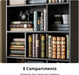 4-Tier Bookcase with Doors, Tall Storage Bookshelf, Black