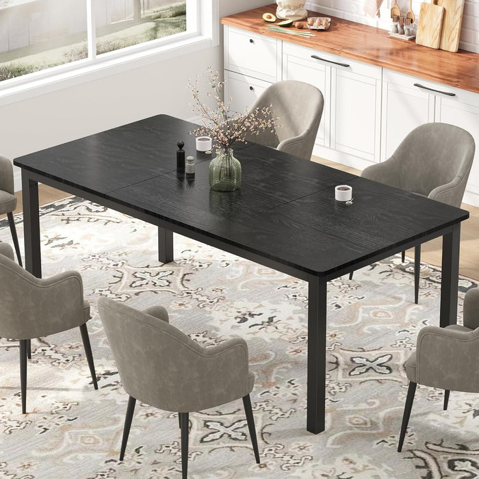 71 Inch IndustrialGrade DiningTable MetalFrame Set