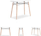 Signature Design by Ashley Jaspeni Industrial Home Office Desk, Painted White Top, Black Metal Framework, Wood, 36" W X 18" D X 29.75" H, White & Light Brown