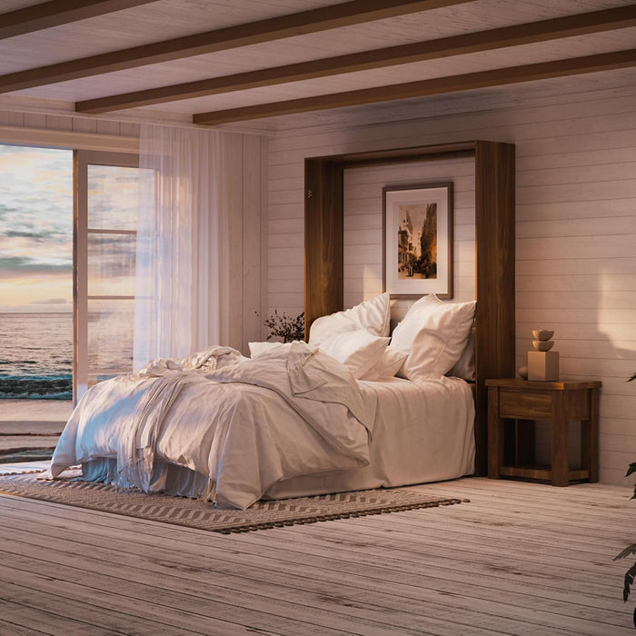 Queen Murphy Wall Bed With Hydraulic 64InchMapleFinish