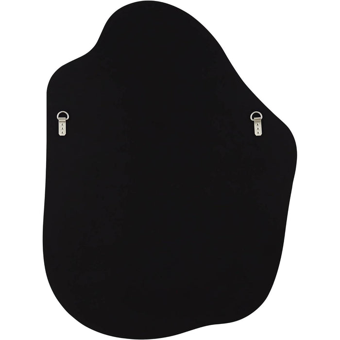 Modern Abstract Silver Frameless Wall Mirror for Bedroom, Living Room, Home, Office, or Entryway - 29 1/2 Wide