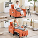 Three In One Velvet Orange Convertible SleeperChair