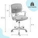 Kids Desk Chair, Ergonomic Kids Swivel Study Chair with Lumbar Support, Breathable Mesh & Universal Wheels, Height Adjustable Kids Computer Chair for Boys & Girls (Grey)
