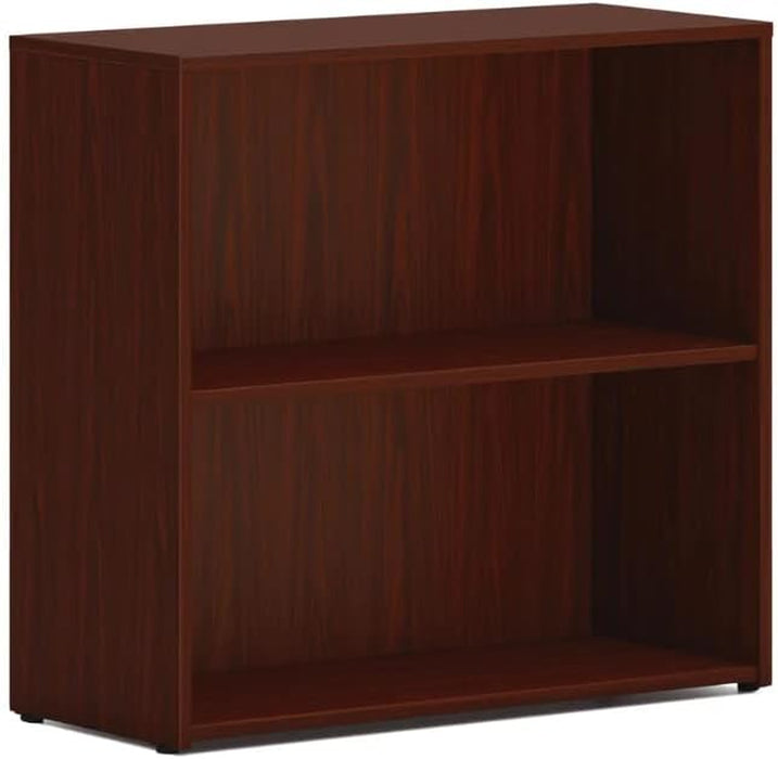 MOD Laminate Bookcase Mahogany 2 Shelf 30" W X 13" D X 29" H