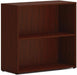 MOD Laminate Bookcase Mahogany 2 Shelf 30" W X 13" D X 29" H