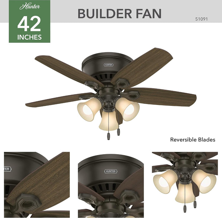 42 Inch Bronze Ceiling Fan With LEDs