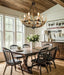 Six-Light Rustic Antler Chandelier With Wagon Wheel