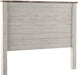Willowton Cottage Farmhouse Panel Headboard ONLY, Queen, Whitewash