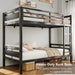 IndustrialStrength Alloy Metal Twin Bunk Bed Black