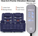 55.9" Zero Gravity Power Loveseat Recliner with Heat and Vibration Massage, Reclining Loveseat Sofa with USB Ports, Cup Holders for Living Room, Fabric PR648SET (Navy Blue)