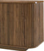 64" Sideboard Buffet Cabinet with Storage, Wooden Fluted Storage Cabinet Sideboard Credenza with Adjustable Shelves Pressed Spring for Kitchen Living Room (Walnut)
