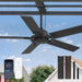 52 Inch Outdoor Ceiling Fan without Light, Waterproof IP65 Wet-Rated, Plug-In Black Ceiling Fan No Light, Remote Control with 6-Speed DC Motor, Hanging Fans with Cord for Patio Porch Gazebo