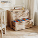 Two Drawer Rustic Graywashed Filing Cabinet Lockable