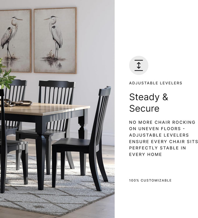 Mendinfort Dining Room Side Chair, Set of 2, Black