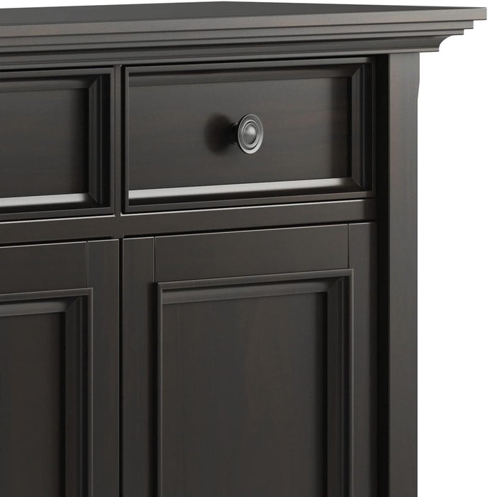 36 Inch Hickory Brown Storage Cabinet With Drawers