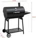 CC1830 30 Inch Barrel Charcoal Grill with Side Table, Outdoor BBQ Grill with 627 Sq. In. Cooking Space for Backyard, Patio and Parties, Black