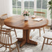 47" round Dining Table for 4, Farmhouse Kitchen Table, Walnut | Circle Dining Room Table Dinner Table, Kitchen Dining Room Furniture (Table Only)