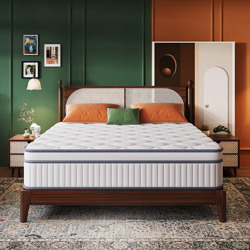 Queen Mattress, 10 Inch Queen Size Mattresses in a Box, Gel Memory Foam Hybrid Mattress for Motion Isolation, Soft and Comfortable, Pressure Relief, Medium Firm Support
