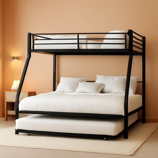 Twin Over Full Bunk Bedframe With DetachableTrundle