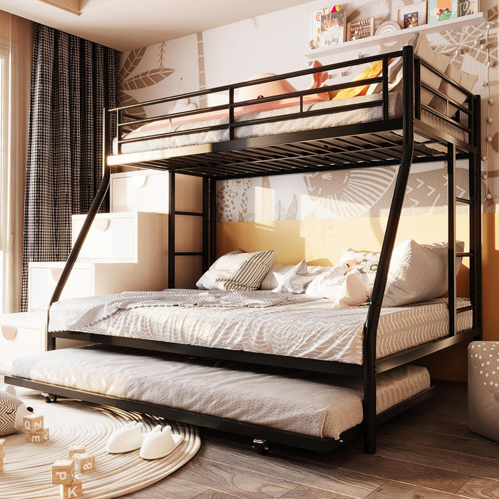 Twin Over Full Bunk Bedframe With DetachableTrundle