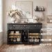 Sideboard Buffet Cabinet with Storage, Charging Station, Wine Rack
