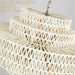 White Chandelier Large Rattan Lights for Living Room 8-Light