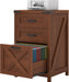 Vertical File Cabinet with 3 Drawers for Home Office, Walnut
