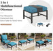 5-Piece Metal Outdoor Conversation Set, 7 Seats