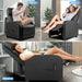 Recliner Chair Single Sofa PU Leather Padded Seat with Massage,Black