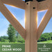 12' X 16' Outdoor Wood Gazebo, Permanent Cedar Wooden Pavilion with Galvanized Steel Hardtop Gable Roof, Heavy Duty Patio Gazebo for Garden, Backyard, Deck, Lawn and Outdoor Living Space