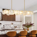 Modern Chandelier - Glass Pendant Light for Dining Room, Living Room, Kitchen Island,Bedroom (A-4 Light 38.2")