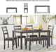 Bridson 5 Piece Dining Room Set, Includes Table & 4 Ladderback Barstools, Wood, Gray