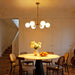 Six Light Brushed Gold Aluminum Sputnik Chandelier
