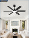 52 Inch Ceiling Fans with Lights, Indoor/Outdoor Modern Ceiling Fan with Reversible Blade and 2 Rods, Quiet DC Motor, 3CCT & 6-Speed Remote Control, Dual Finish Blade for Living Room/Bedroom