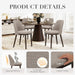 Upholstered Dining Chairs Set of 4, Modern Dining Room Chairs, Fabric Kitchen Chairs with Wood Legs, Camel