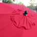 9Ft Patio Umbrella Outdoor Table Umbrella with 8 Ribs Red