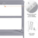Console Table for Entryway, 2 Tier Narrow Sofa Table Bookshelf Accent Tables W/Storage Shelf, Living Room Entry Hall Foyer Tables Furniture, Grey