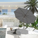 9FT Outdoor Patio Umbrella, Market Umbrella, Dark Gray