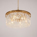 Modern round Gold Chandelier, 8-Light Ceiling Fixture | 20" Small Pedant Lighting Fixture for Bedroom, Dining Room, Kitchen Island