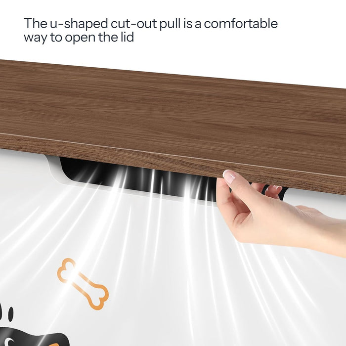 PremiumQuality Solid Wood Toy Box Storage WalnutFinish