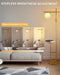 66IN Gold Dimmable Floor Lamps with Storage Table, Modern Standing Tall Lamp with Milky White Globe Lampshade, Cross-Shaped Lamp Head and U-Pole Base Style for Living Room/Bedroom/Office
