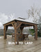 Hardtop Gazebo TenByTenFeet WeatherResistantDoubleRoof