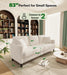 Beige 83Inch Sofa With ContouredBack ErgonomicSupport