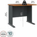 Bush Business Furniture Series a 36W Desk in Natural Cherry and Slate, Compact Workstation for Home or Office, Small Desktop Solution for Limited Workspace