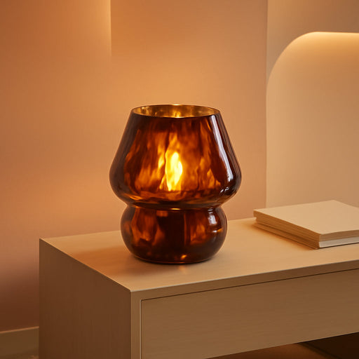 Mushroom Lamp Small Lamp Table Lamp for Bedroom, Desk Bedside Lamps for Living Room,Mushroom Decor Cute Mini Modern Mid Century Lamps for Night Stands,Aesthetic Home Living Room Decor(Black)