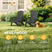 Adirondack Chair, HDPE Folding Outdoor Chair, Black