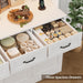 Tall White 72Inch Kitchen Pantry Cabinet Illumination
