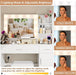 Vanity Desk with Mirror and LED Lights,Vanity Desk with 3 Drawers & 3 Storage Shelves,Vanity Table with Chair,Three Adjustable Lighting Modes,Bedroom Vanity,White